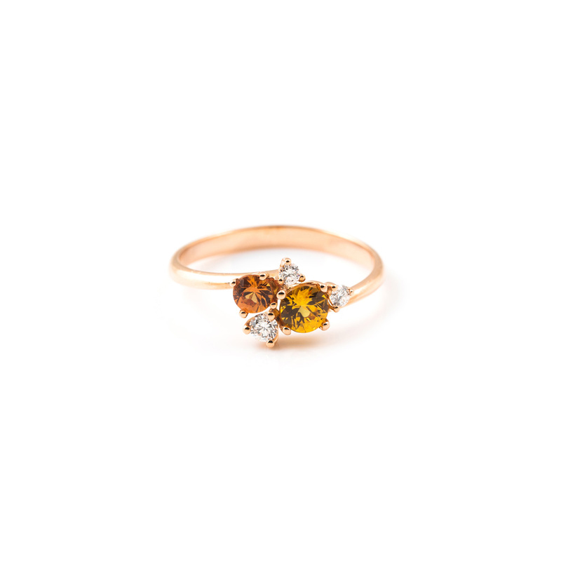 Roxa ring - AN34-SAPPHIREORANGE-YELLOW - 1